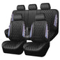 CAR PASS Bling Diamond Black Leather Car Seat Covers Full Set Interior Sets, Waterproof Shining Glitter Sparkly Crystal Armrest Fit Automotive Truck SUV Cute Women Girl, Bedazzed Iridescent Rhinestone - color: Bedazzed Rhinestone, size: Full Set
