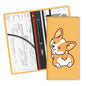 Leather Car Registration and Insurance Card Holder, Cute Car Accessories Vehicle Glove Box Car Organizer for Documents, Cards, License Yellow Cute Corgi Dog