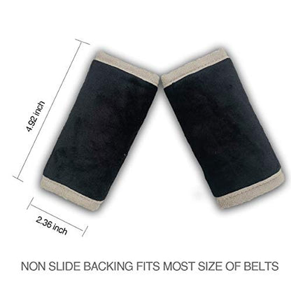 Car Seat Strap Pads Covers for Baby Kids, Seat Belt Covers Cushion for boy Girl, Protect Neck and Shoulder rubbing, Anti-Slip Design, Universal for Stroller/Carrier/Pushchair Black - color: Black