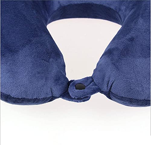 GDEOUP Travel Pillow - Memory Foam Neck Pillow Support Pillow,Luxury Compact & Lightweight Quick Pack for Camping,Sleeping Rest Cushion (Navy Blue) - color: Navy Blue