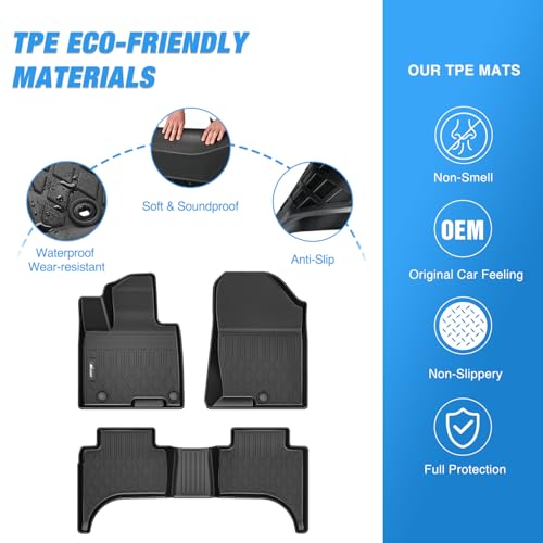 Nilight Floor Mats for Hyundai Santa Cruz 2022 2023 2024 2025 2026 All Weather Custom Fit Heavy Duty Floor Liners - color: 2022-2025 Hyundai Santa Cruz