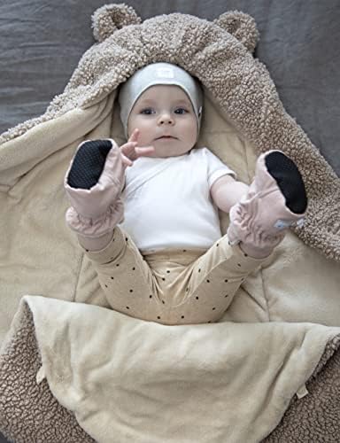 7 A.M. 7AM Baby Car Seat Blanket - Multifunctional Car Seat Cover for Toddlers, Winter Stroller & Swaddle Blanket, Micro-Fleece & Plush Lined Warm Carseat Cover | (Oatmeal, 0-6M)