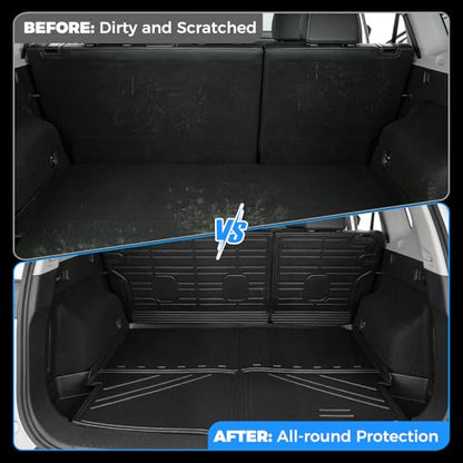 Cargo Mat Fit for Nissan Rogue 2021-2026, Rear Trunk Mat & Back Seat Backrest Protectors, Custom Fit TPE All-Weather Cargo Liner, Waterproof & Non-Slip Rogue Accessories (Not for Rogue Sport) - size: Fit for Nissan Rogue
