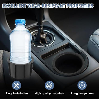 Front Console Cup Holder Insert Fit for 4RUNNER 2010-2021 Replace 66991-35030 1Pc Black,Easy to Install