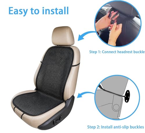 1Pcs Summer Cooling Breathable 3D Air Mesh Car Seat Cushion Pad Cover Universal Fit for Car Truck Pickup SUV Bus Driver's Seat (Black)