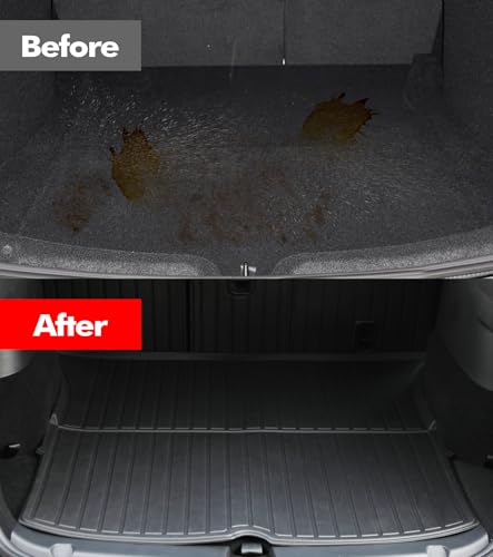 PM Auto Rear Upper Trunk Mat for 2020-2025 Tesla Model Y, Custom-Fit, All-Weather Protection, Non-Slip, Easy to Clean - color: Cargo Liner