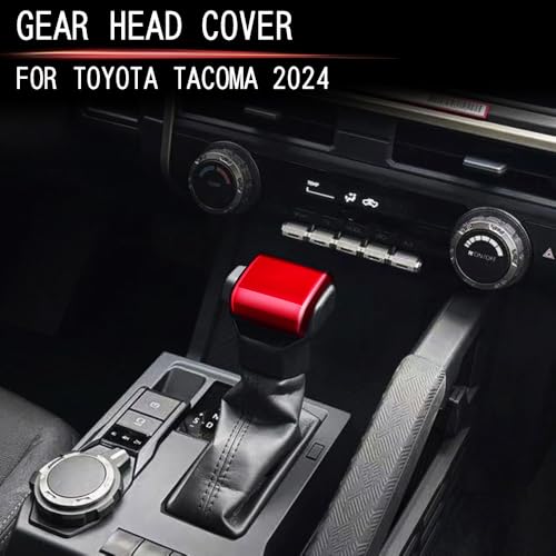for Toyota Tacoma 2024 2025 and 4Runner 2025 Interior Accessories Center Console ABS Gear Shift Decor Cover Dashboard Trim (Dark Red, Gear Shift Decor)
