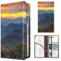 Premium Car Registration and Insurance Card Holder, Cute PU Leather Car Document Holder, Vehicle Glove Box Car Organizer with Magnetic Closure for Driver License, Cards Mountain