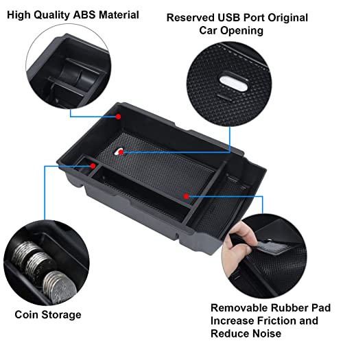 Center Console Organizer Compatible with 2026 2025 2024 2023 Honda CRV Armrest Storage Box Coin and Glass Holder ABS Plastic Insert Secondary Storage Interior Accessories - size: 1 Pcs Center Console Organizer