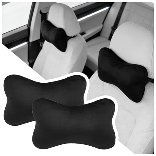 2PCS Car Headrest Pillow Soft & Comfortable,Breathable Car Neck Pillow for Neck Support & Relieve Driving Fatigue,All-Season Necks Pillows for Cars Interior Accessories