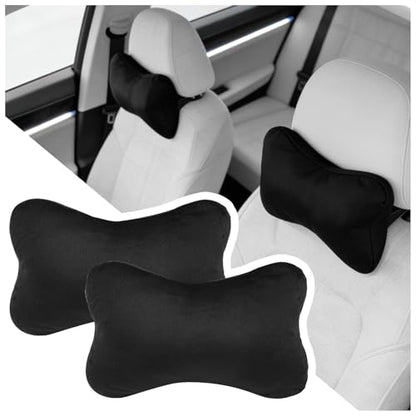 2PCS Car Headrest Pillow Soft & Comfortable,Breathable Car Neck Pillow for Neck Support & Relieve Driving Fatigue,All-Season Necks Pillows for Cars Interior Accessories