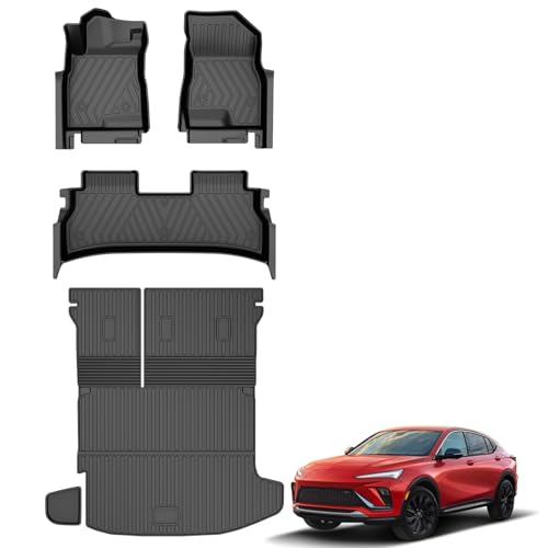 Floor Mats & Cargo Liner & Backrest Mat Compatible with Buick Envista 2026 2025 2024: All Weather Floor Mat Envista TPE Accessories Trunk Mat Back Seat Cover Protector Full Set - style: (1) 2024-2026 Envista | Floor Mats & Cargo Mat with Backrest Mat