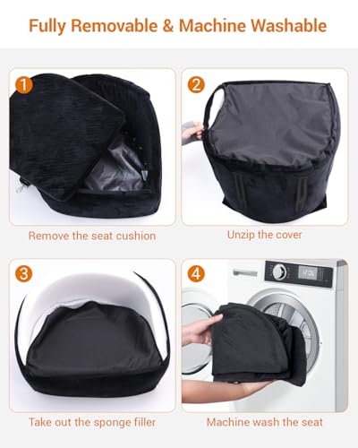 Dog Car Seat for Small Medium Dogs, Dog Booster Seat with Extendable Backrest, Pet Portable Car Seats up to 30 lbs, Washable Travel Bed with Storage Pockets and 2 Safety Leashes, Black - color: Black