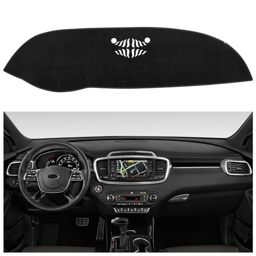 Dashboard Dash Board Cover Mat Carpet Compatible with Sorento 2016-2020 Dashboard Mat Covers Internal Accessories Black - style: Compatible with Sorento 2016-2020
