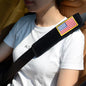 2 Pack Soft Seat Belt Cover Pad with Embroidered Fabric Sticker (Flag-USA) - Comfortable Seatbelt Covers for All Cars and All Ages - Seat Belt Extender Shoulder Pad - Seatbelt Cushion for Backpack - size: USA Flag