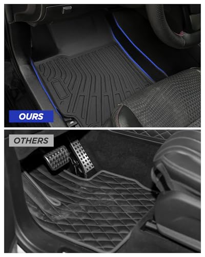 Floor Mats Cargo Liner for Toyota Camry 2017 2016 2015 LE/SE/XSE/XLE(Not for Hybrid), All Weather Carpets for Camry 2015-2017 Car Accessories Non-Slip Automotive Rubber Heavy Duty Trunk Mat