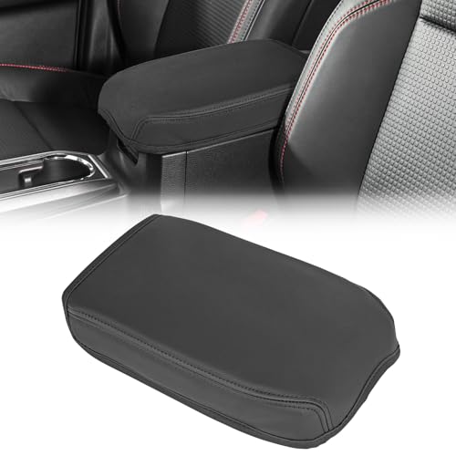 Center Console Cover fit for Toyota Tacoma 2016 2017 2018 2019 2020 2021 2022 2023,Soft Microfiber Leather Middle Console Armrest Cover,Arm Rest Box Lid Cushion Protector,Easy Clean,Black - color: Smooth Plain - Black