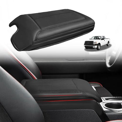 Center Console Armrest Cover Fit for Ford F-150 F150 2009-2014 Accessories, Comfort Armrest Pad Console Lid Cushion Vegan Leather 1-Inch Extra Thick(Bucket Seat ONLY) - size: 2) 09-14 |F150| Bucket Seat, +Thick