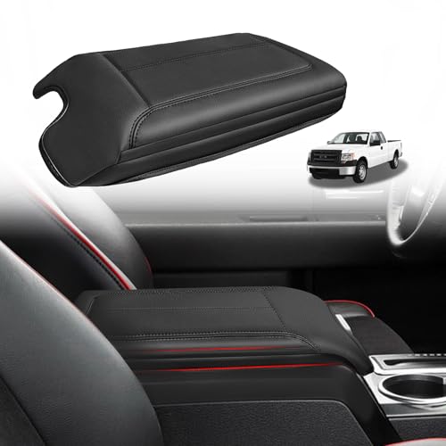 Center Console Armrest Cover Fit for Ford F-150 F150 2009-2014 Accessories, Comfort Armrest Pad Console Lid Cushion Vegan Leather 1-Inch Extra Thick(Bucket Seat ONLY) - size: 2) 09-14 |F150| Bucket Seat, +Thick