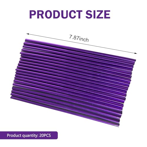 20PCS Car Vent Outlet Trim, Bendable Air Conditioner Vent Decoration Strip, Universal Auto Air Oulet Strips, for Most Vehicles (Purple)