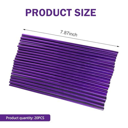 20PCS Car Vent Outlet Trim, Bendable Air Conditioner Vent Decoration Strip, Universal Auto Air Oulet Strips, for Most Vehicles (Purple)