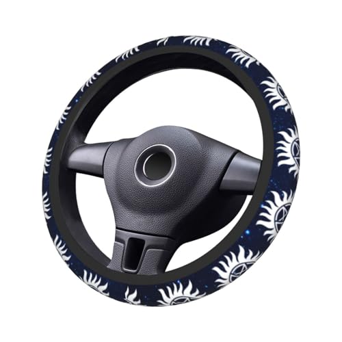 Steering Wheel Cover for Women Men Anti-Slip Breathable and Sweat Absorption Universal Cute Steering Wheel Protector Car Accessories -1PC