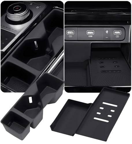 Cup Holder Insert & Wireless Charging Protective Mat for KIA Sorento 2026 2025 2024 2023 2022 2021, Interior Accessories Cup Holder & Wireless Charger Cover Pad for 2021-2026 Sorento, Black - style: Fits for 2021-2026 Sorento