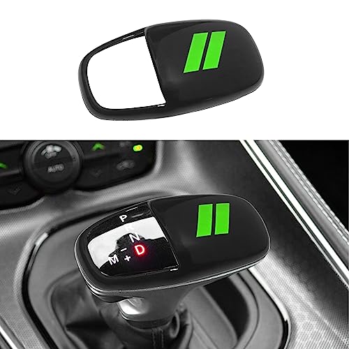 Gear Shift Knob Head Cover for Dodge Charger Accessories 2015-2023 Challenger 2015-2024 Durango 2016-2025 2026 ABS Interior Shell Insert Decoration Protector Gear Shifter Cover (Green Trim) - color: Green