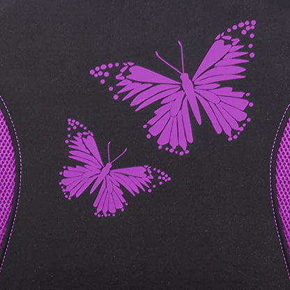 Flying Banner Butterfly car seat Covers ful Set Fashion Universal Lady Woman Female Rear Bench Split Colorized (Full Set, Purple) - color: Purple, size: Full set
