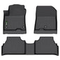 Floor Mats Custom for Hyundai Kona Electric (EV) 2019-2023 All Weather Protection TPE Heavy Duty Non-Slip Automotive Floor Liners Fits Front& 2nd Row Full Set Accessories, Black - style: 4) For Kona EV 2019-2023