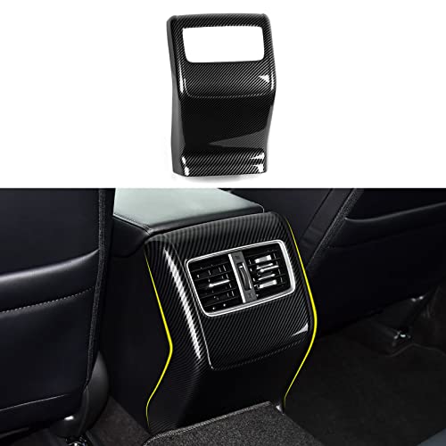 Car Rear AC Outlet Vent Frame Decals for Honda Accord 2018 2019 2020 2021 2022 10th Gen Accessories ABS Carbon Fiber Interior Stickers - color: Rear a/C Outlet Vent, B