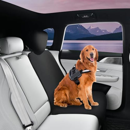 Car seat cover, waterproof protection seat cushion, anti-skid seat cushion, portable and durable dog pet seat cushion, diving material, all season universal seat cover, van, truck, SUV car Red border - color: red