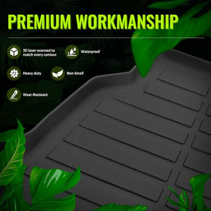 TPE Trunk Cargo Mats Compatible with 2022-2025 Toyota Corolla Cross, Only for AWD Model, Black 3D Molded Front Rear, All Weather Interior Rear Trunk Carpet Liner Protector, 1PC