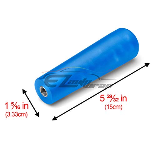EZAUTO WRAP Blue Shift Knob Stick Frosted Matte Crystal Bubble Long Throw Gear Shifter 15cm - color: Matte Blue, size: 15cm