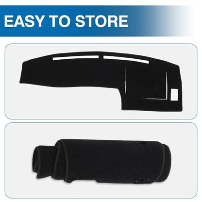 KUST Black Dash Cover for Toyota Tacoma 1998-2002 2003 2004 Left Hand Driving Dashboard Cover Polyester Non-Slip Interior Accessories for Toyota Tacoma Sunshade Windshield No Glare - size: For Tacoma 98-04