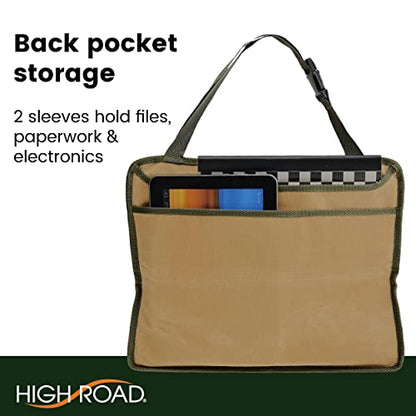 High Road Front Seat Organizer with Laptop Sleeve, Filing, Electronic and Work Supply Compartments, 12 pocket Car Office Passenger Seat Organizer - size: 12-pocket