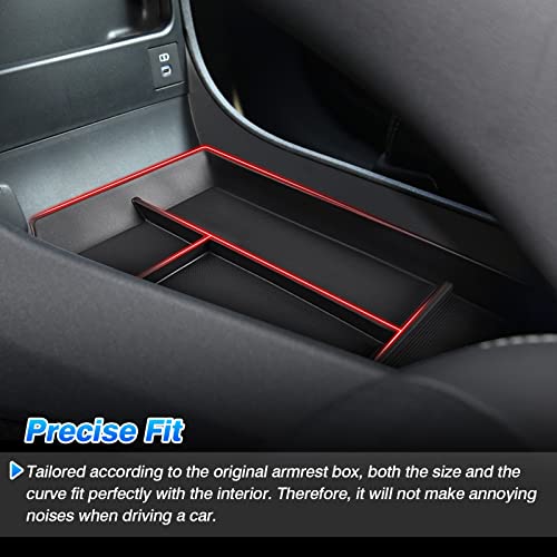 Autorder Center Console Bottom Organizer for 2023 2024 2025 Toyota bZ4X/ Subaru Solterra Accessories Lower Center Console Storage Tray - size: 2023-2026 Toyota BZ4X