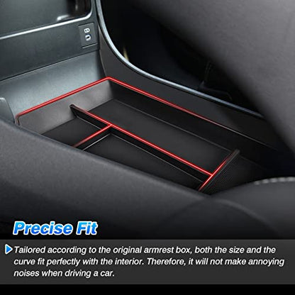 Autorder Center Console Bottom Organizer for 2023 2024 2025 Toyota bZ4X/ Subaru Solterra Accessories Lower Center Console Storage Tray - size: 2023-2026 Toyota BZ4X