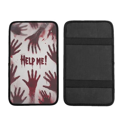 Universal Car Center Console Cushion Pad, Red Hand Soft Waterproof Car Center Console Cover Auto Armrest Seat Box Cover Protector for Most Vehicle SUV Truck Car - color: Red Hand