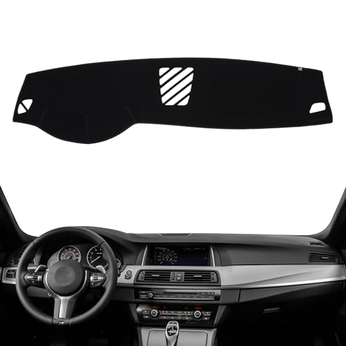 Dashboard Cover Dash Mat Fit for 2016-2011 B-MW 5 Series (F10 Body Code), 528i 535d 535i 550i xDrive (Without HUD Models),Car Dash Board Mat Anti-Glare Carpet,Non-Slip Pad (Black) - color: Black, size: Fit 2011-2016 B-MW 5 Series - (Black)