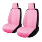 2PCS Linen Front Seat Covers for Cars Sideless Seat Covers Breathable Cloth Fabric Car Seat Protector Universal Fit Most Automotive, SUV, Trucks, Van(Pink) - color: LINEN PINK
