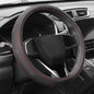 Auto Dynasty Steering Wheel Cover, Breathable Microfiber Leather Car Steering Wheel Protector with Hexagon Quilted Non-Slip Grip Pattern, Anti-Slip, [14 1/2 to 15 Inches] Universal Fit Cars Trucks SUV - color: Hexagon Stitched Red A