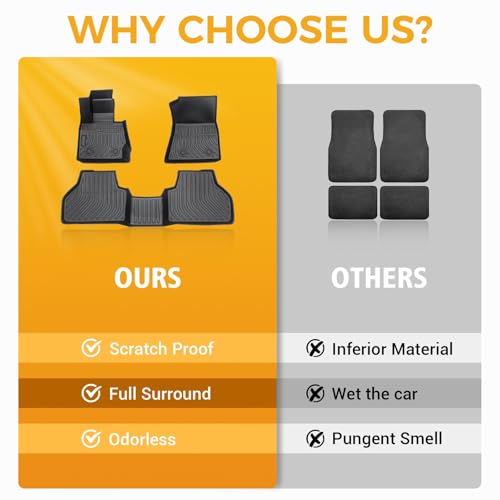 All Weather Floor Mats Compatible with 2011-2017 BMW X3 F25, 3D TPE Rubber Full Cover Protection Car Mats Full Set Liners Black - color: for 2011-2017 BMW X3