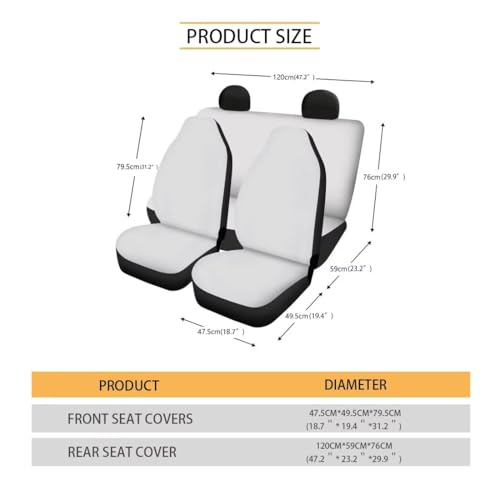 Howilath 4-Piece Dog Paw Love Car Seat Cushion Cover Universal Fit Front Back Seat Cushion Protectors Auto Accessories, Easy to Install - color: Dog Paw Love