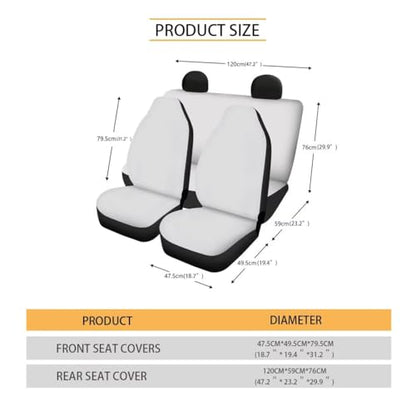 Howilath 4-Piece Dog Paw Love Car Seat Cushion Cover Universal Fit Front Back Seat Cushion Protectors Auto Accessories, Easy to Install - color: Dog Paw Love