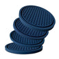 Car Cup Holder Coaster 4 Pack - Non Slip & Shockproof,Flexible PVC Rubber Insert for Car/Truck/SUV/Van (2.75"x0.2") Universal Fit Auto Cup Holders Accessories for Women and Man (Navy Blue) - color: Navy Blue
