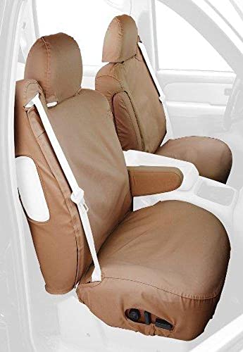 Covercraft Custom-Fit Front Bucket SeatSaver Seat Covers - Polycotton Fabric, Tan