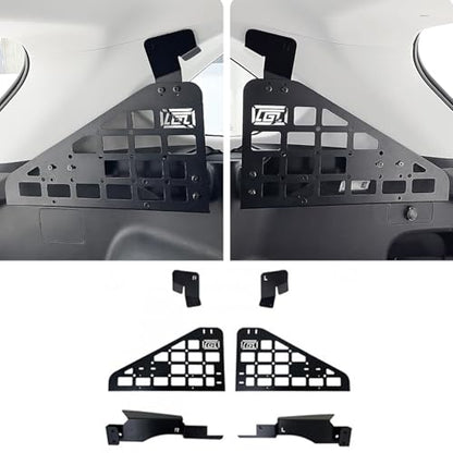 for Toyota RAV4 2019-2024 Modular Storage Panel Shelf Rear Trunk Luggage Molle Panel Luggage Carrier Trunk Organizer Aluminum Alloy (Side Panels)