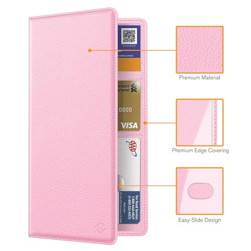 FINPAC Car Registration and Insurance Card Holder, Vehicle Glove Box Card Organizer Wallet Automobile Accessories for License - color: Pink