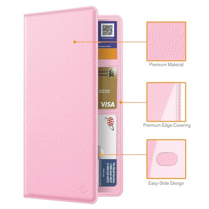 FINPAC Car Registration and Insurance Card Holder, Vehicle Glove Box Card Organizer Wallet Automobile Accessories for License - color: Pink